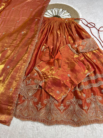 Space silk Fully stitched lehenga set ✨