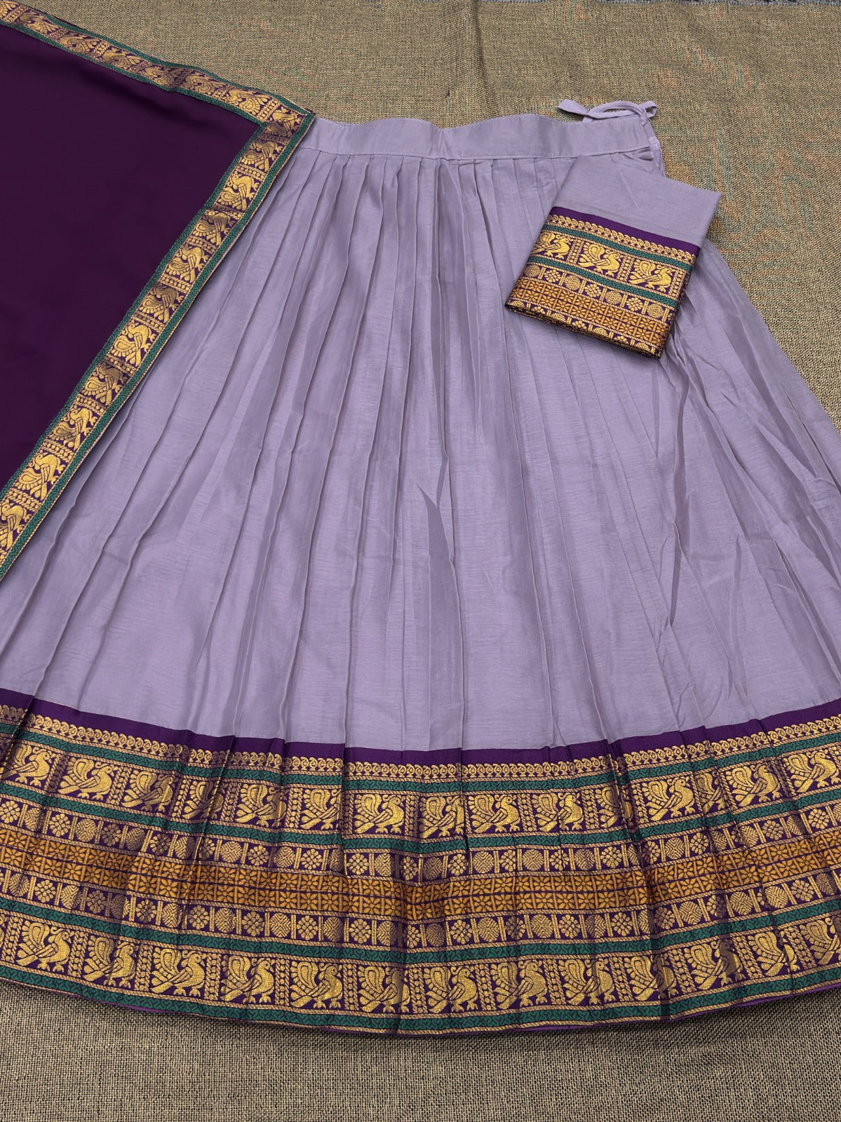Vintage look kanjivaram silk lehengas