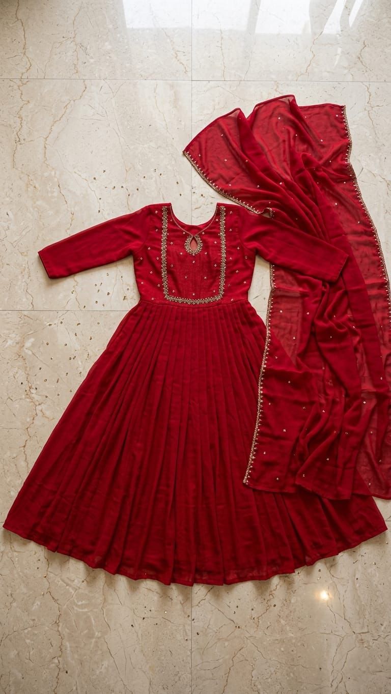 TARA Hand work Anarkali with Duppatta
