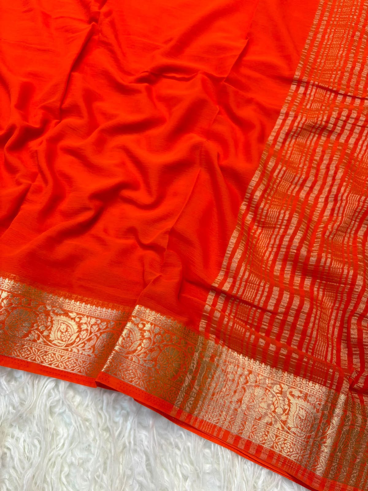 Viscose georgette crape saree✨