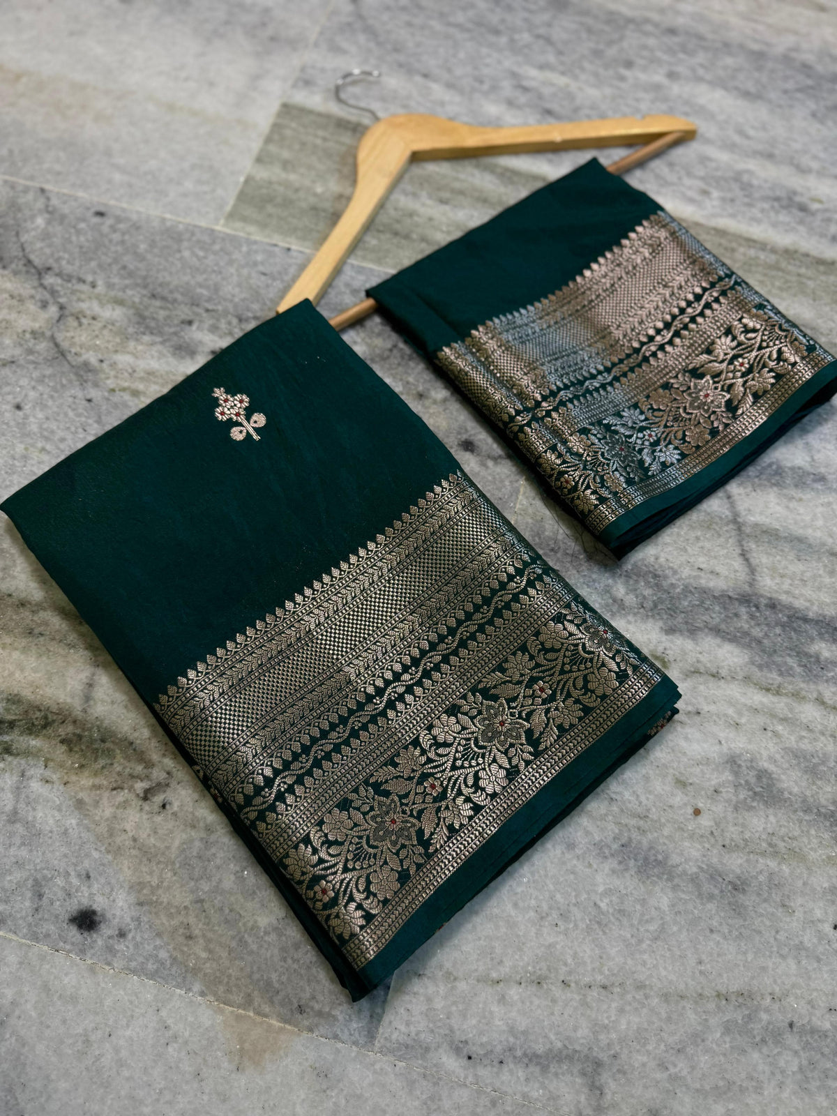 Banarasi katan silk fabric saree