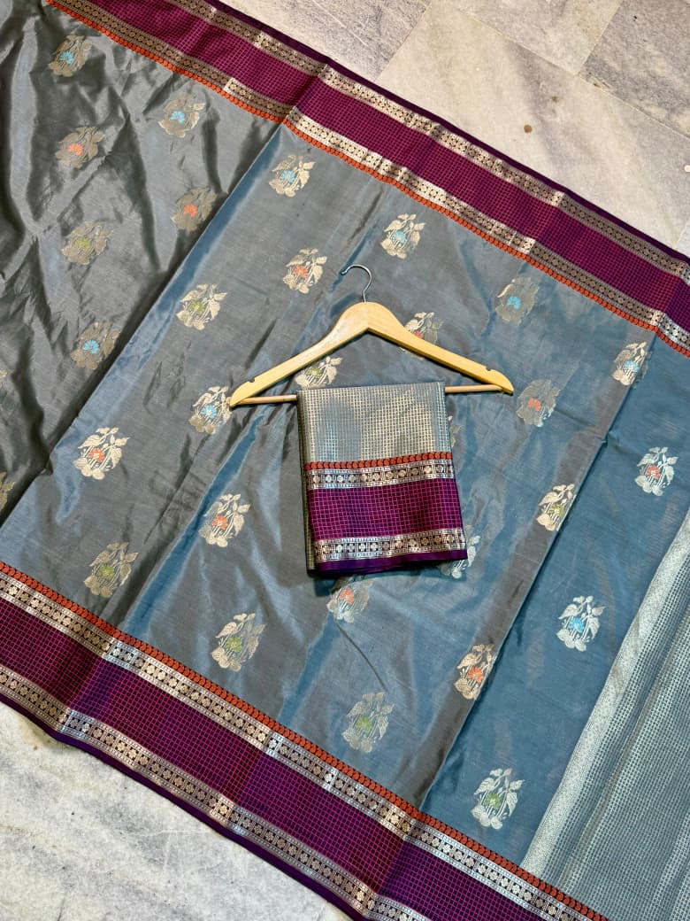 Banarasi soft silk fabric saree