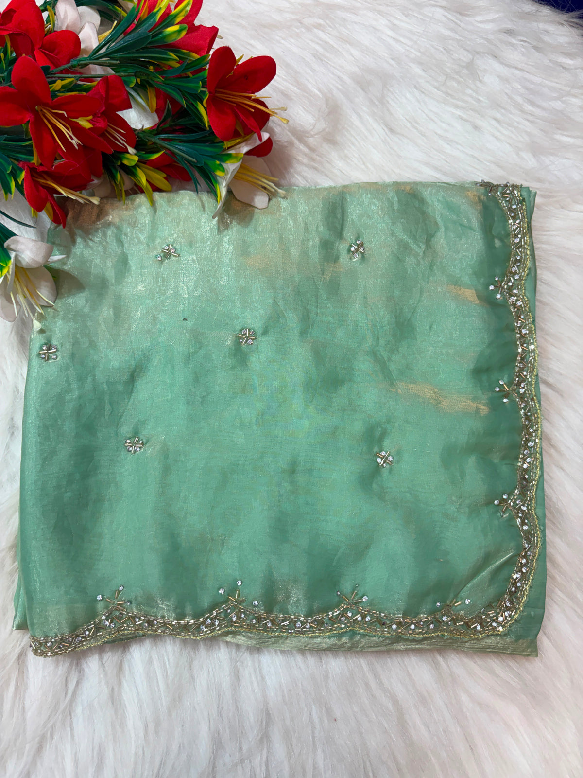 Space silk single line saree