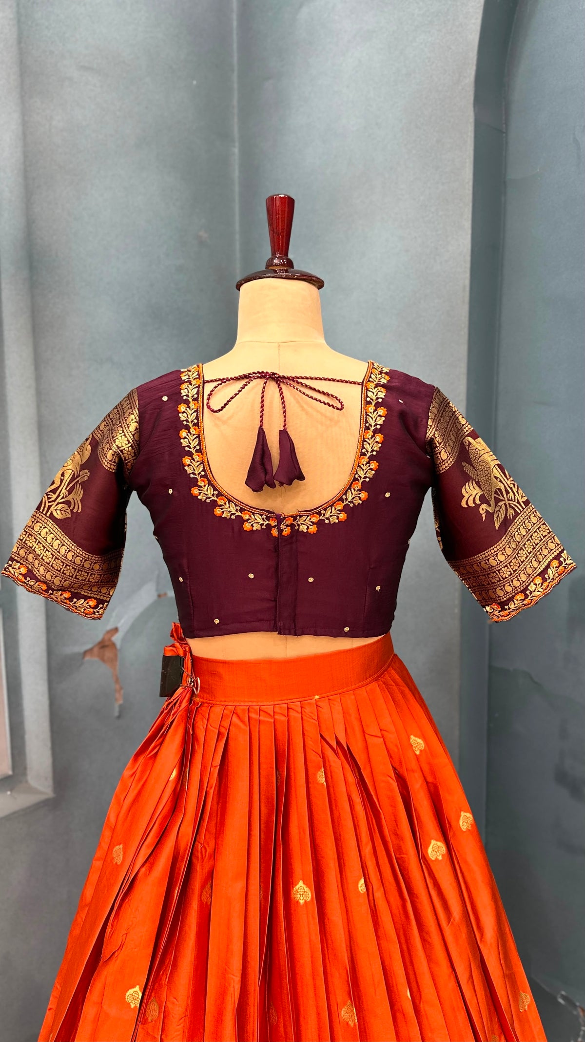 Full stiched Kanjivaram silk Lehenga