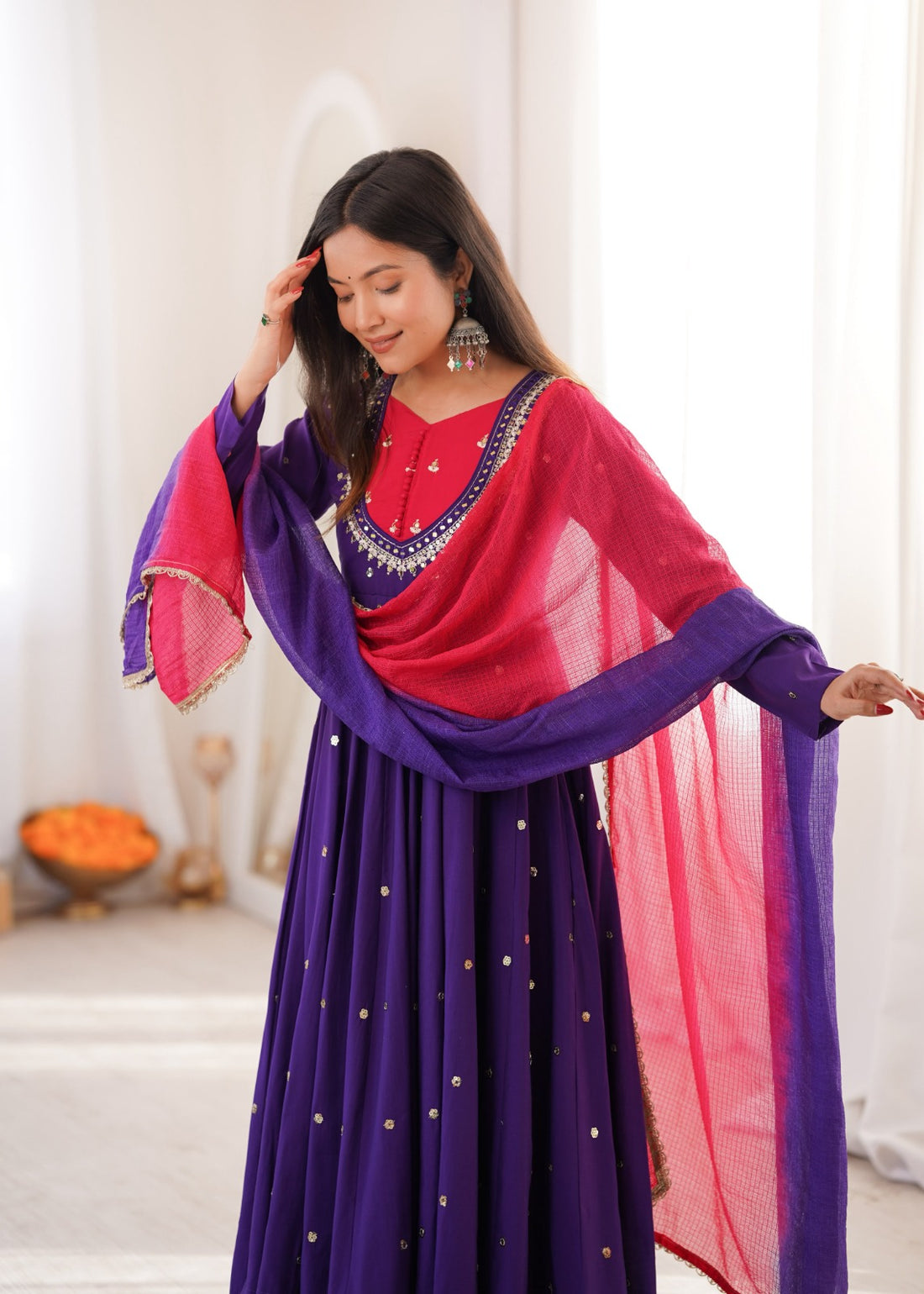 Anarkali Three Piece Set