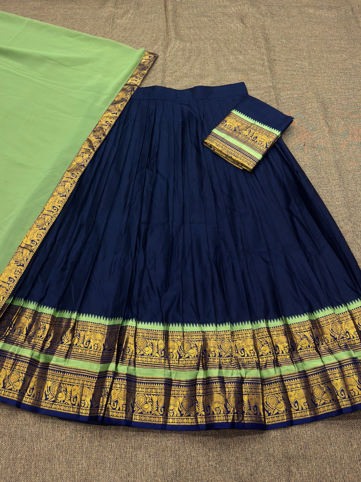 Vintage look kanjivaram silk lehengas