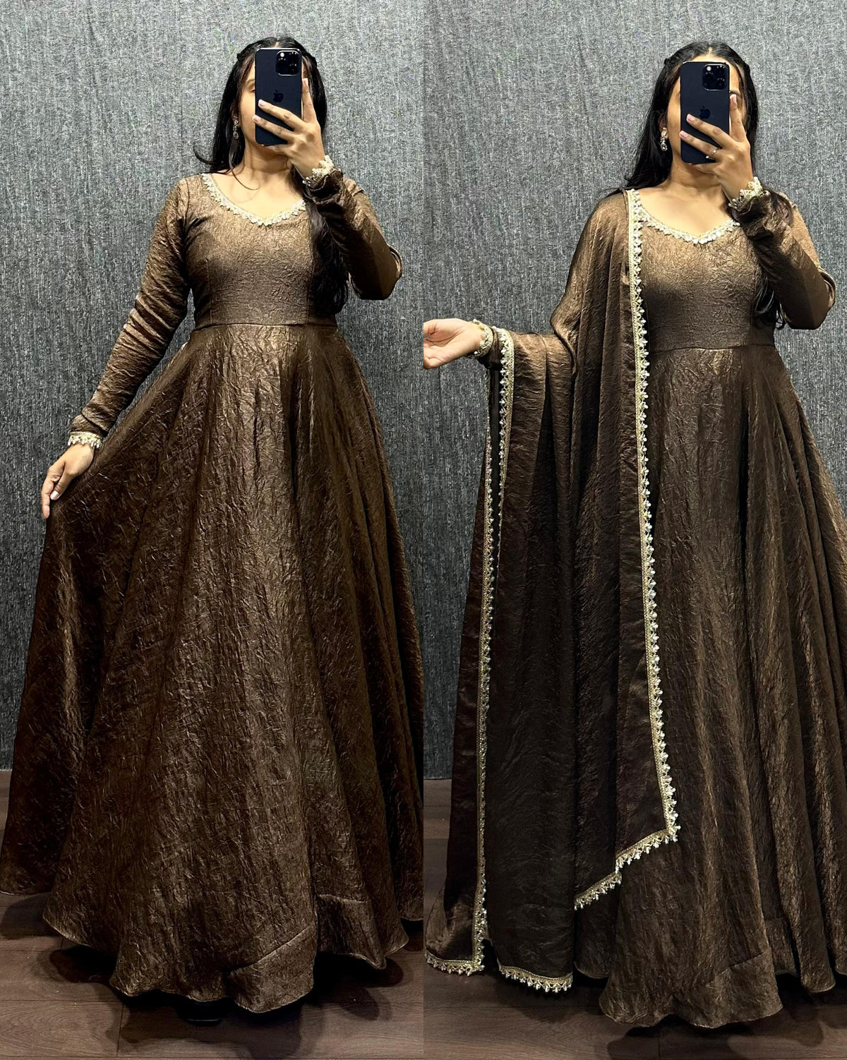Exclusive gown with duppata ✨
