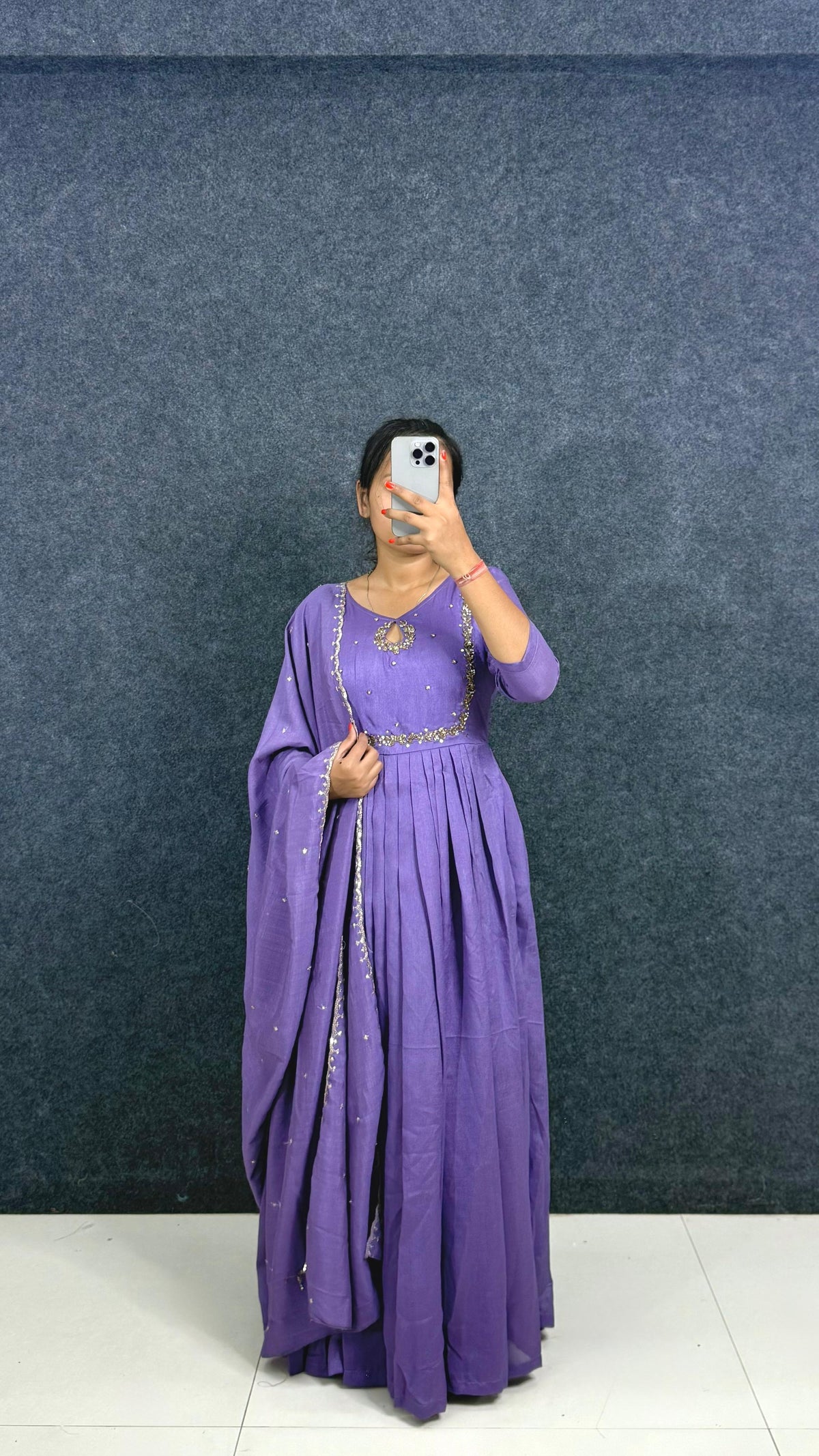 TARA Hand work Anarkali with Duppatta
