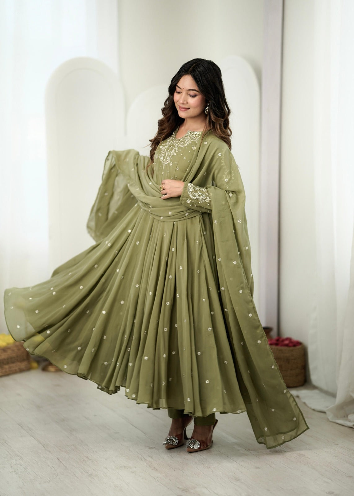 Heavy designer anarkali suit ✨
