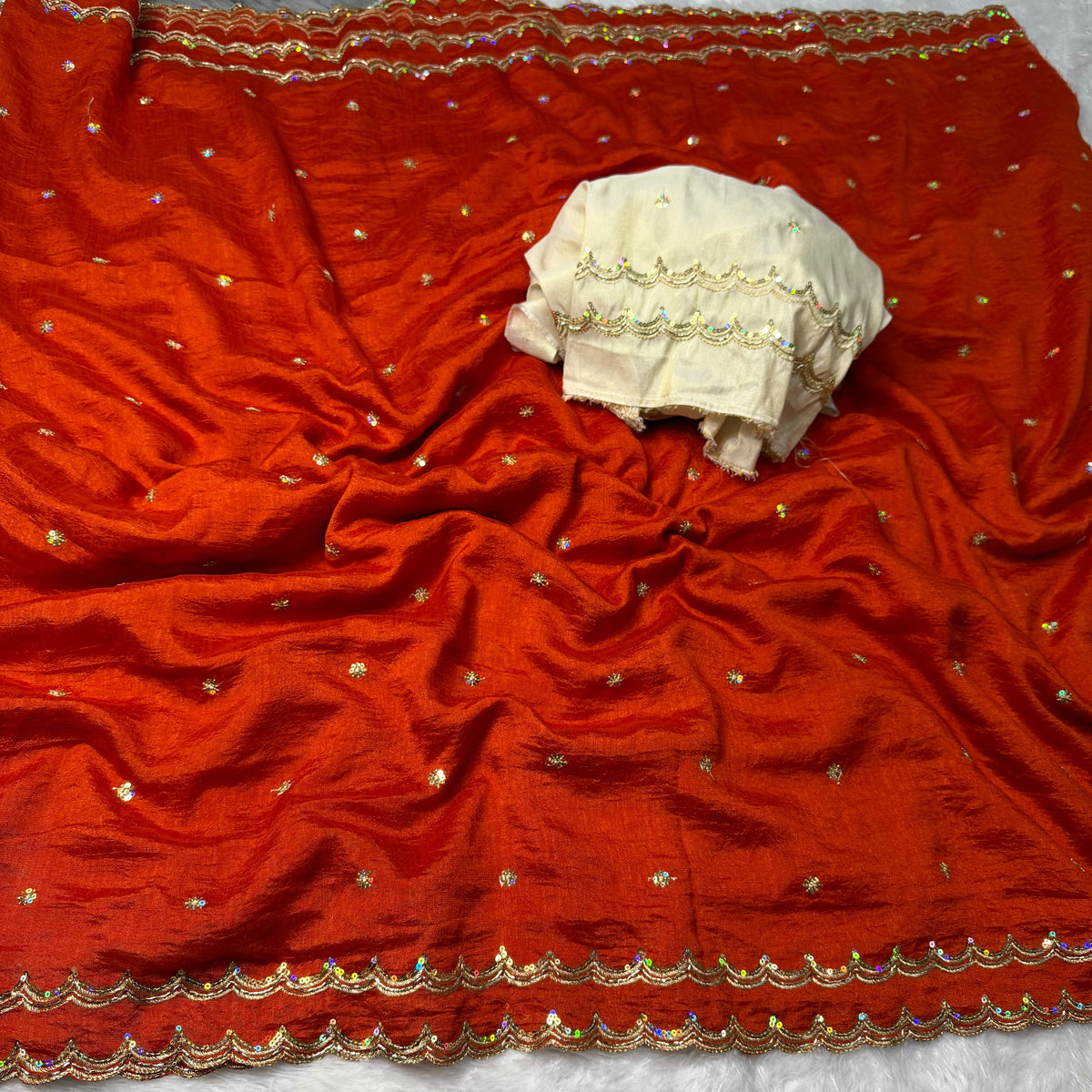 Double scalap border vichitra silk saree ✨