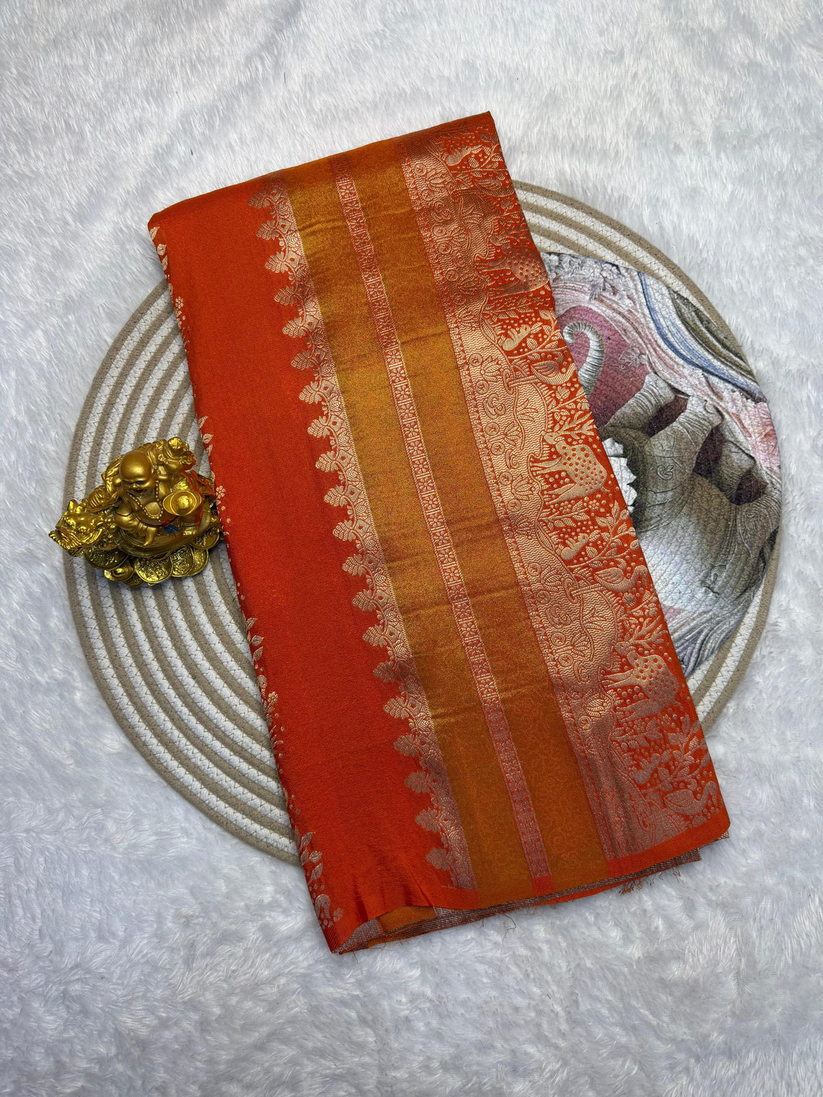 Khadi crape silk weaving saree