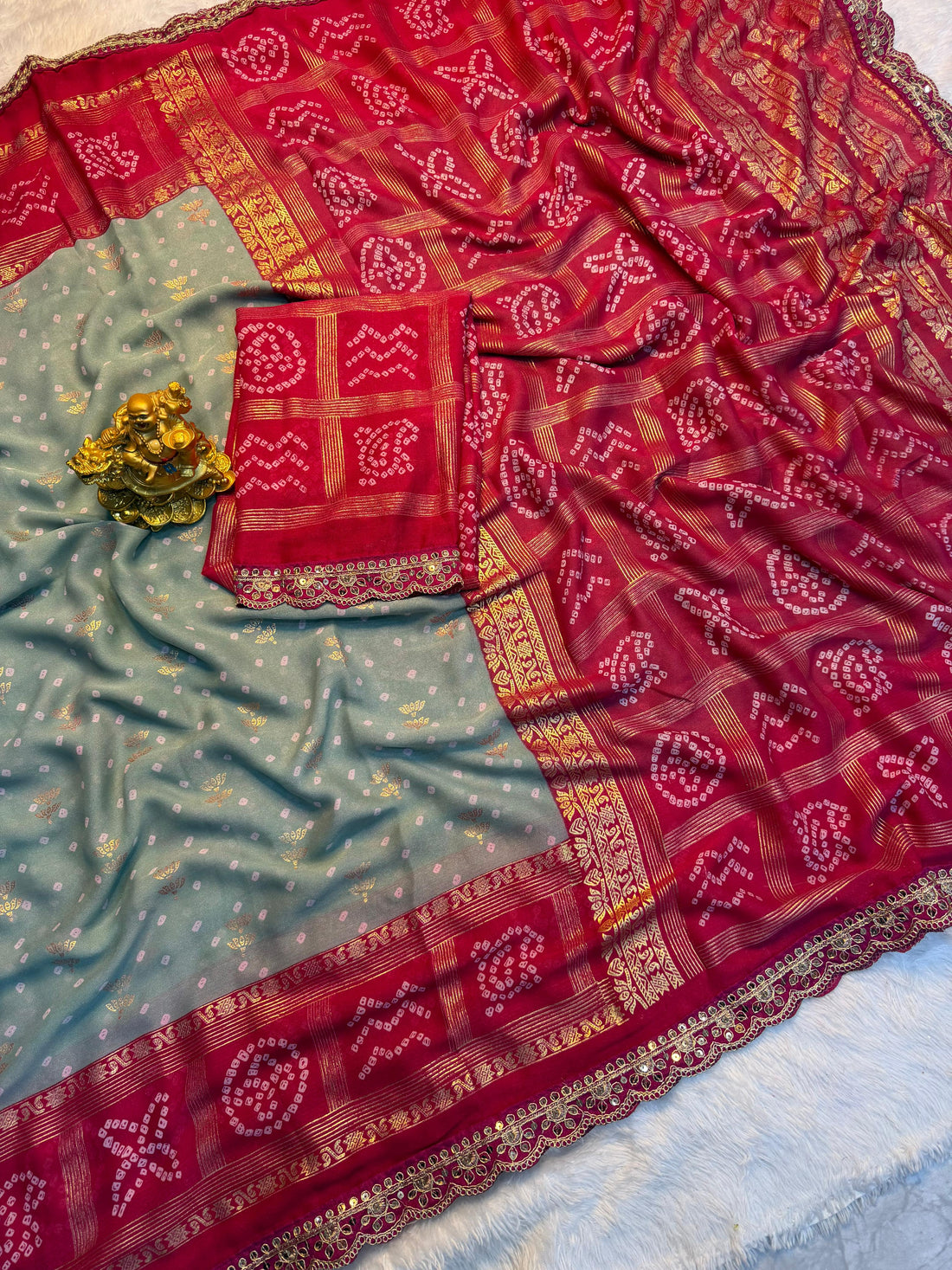 Heavy malai design saree* *
