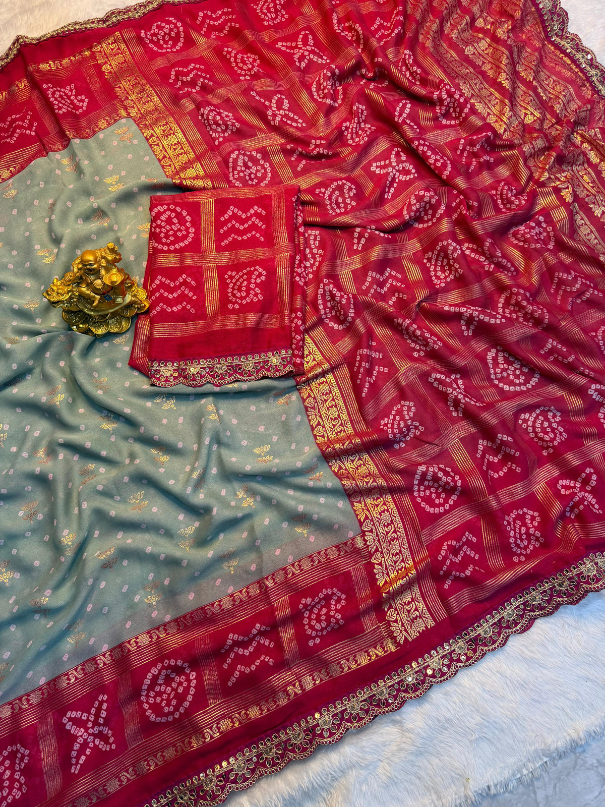 Heavy malai design saree* *