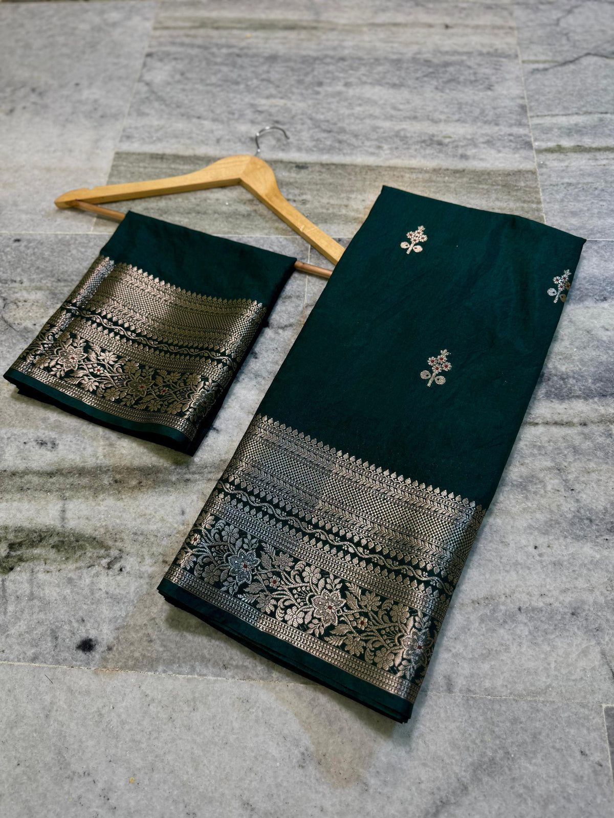 Banarasi katan silk fabric saree