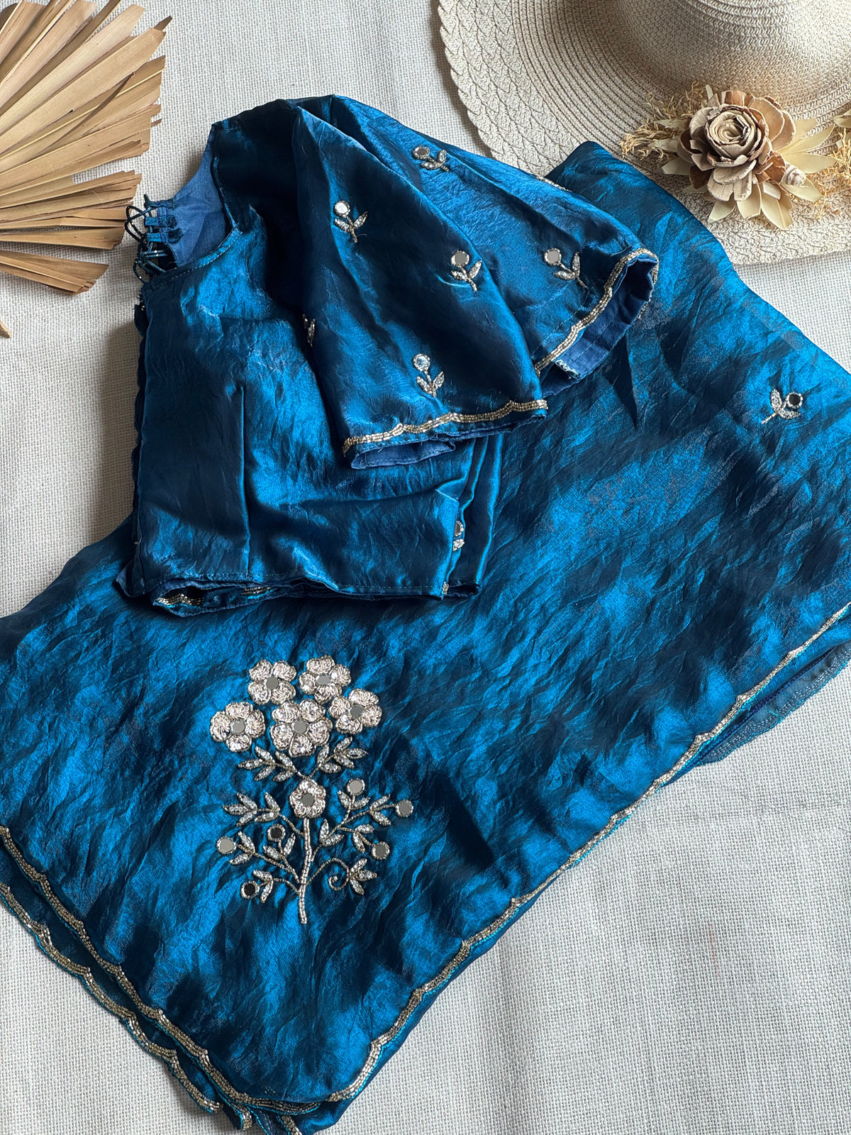 Soft space silk designer saree ✨
