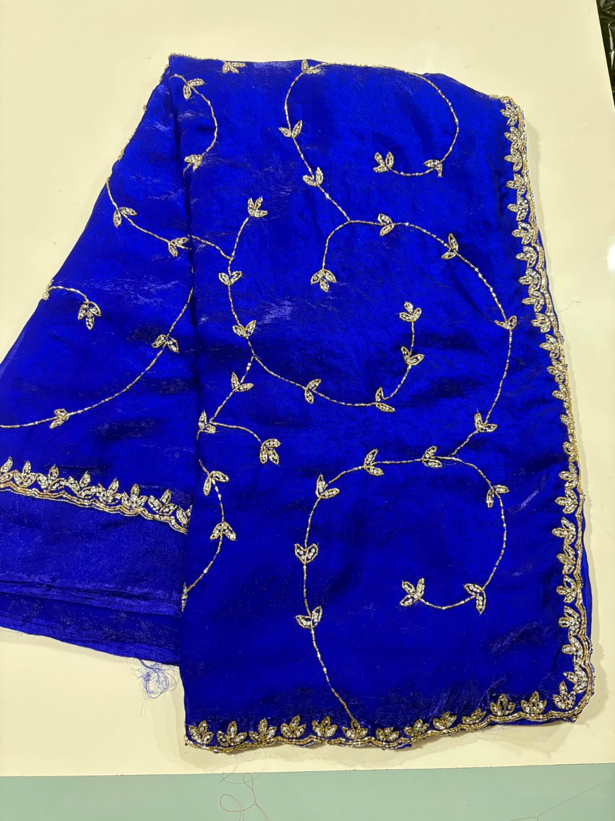 Hand work Jal design saree ✨