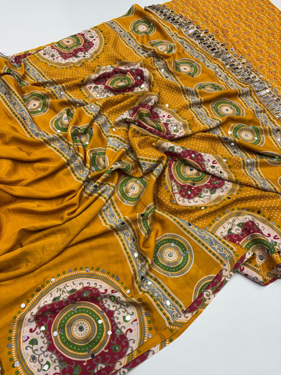 Pure Arjakh Sartin viscous silk saree