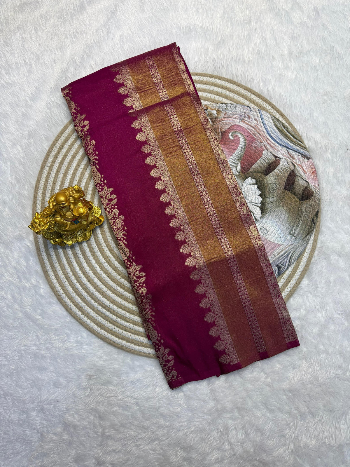 Khadi crape silk weaving saree