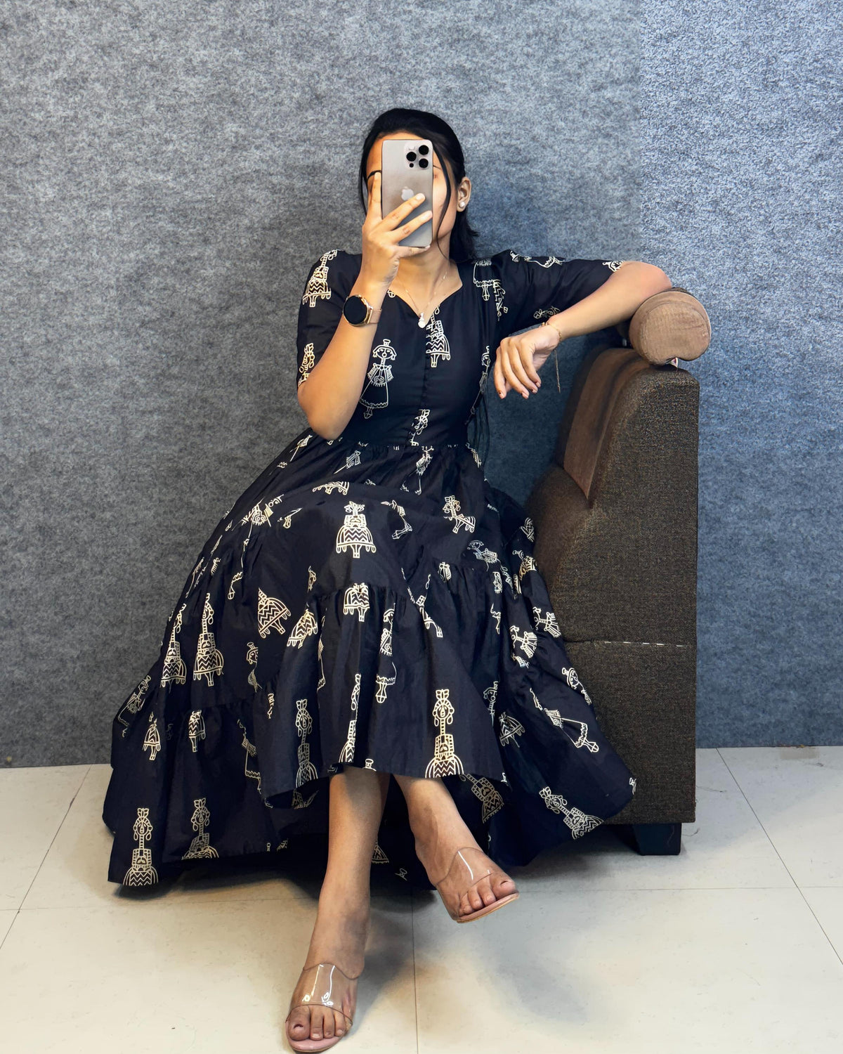 Warli printed doll maxi gowns
