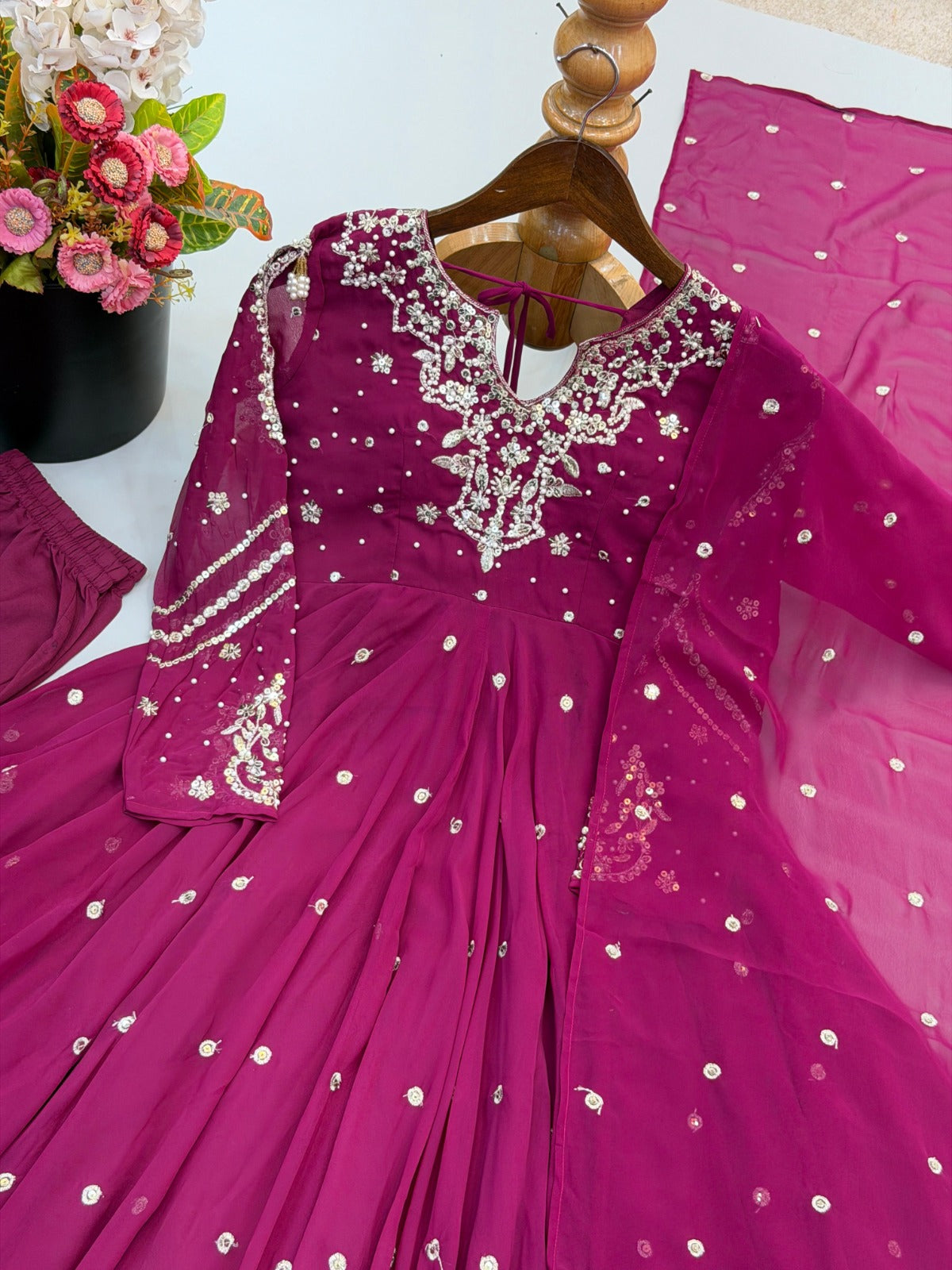 Heavy designer anarkali suit ✨