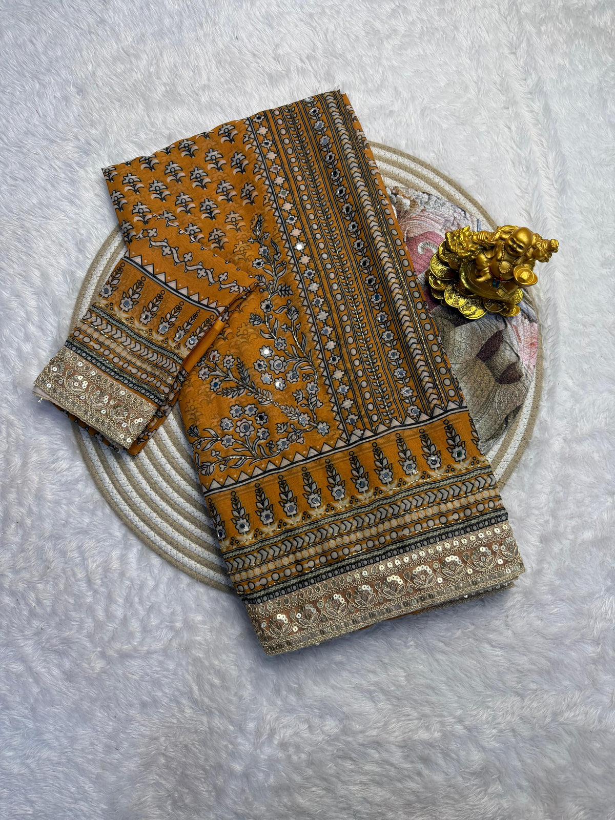 Fox georgette designer saree