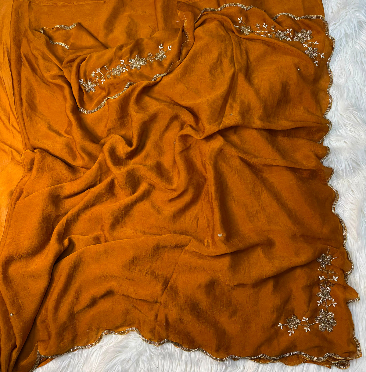 Premium rangoli crush silk designer saree ✨