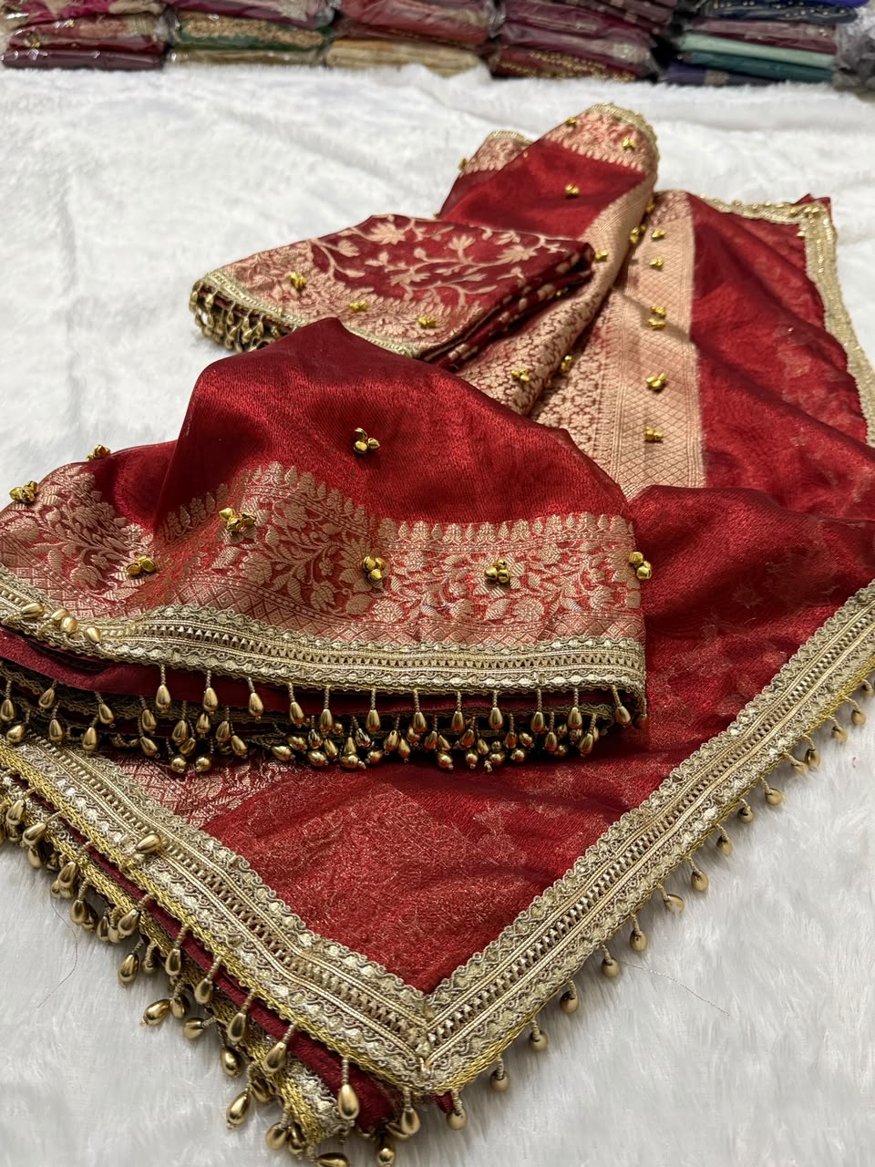 Viral tissue ghunghroo saree ✨