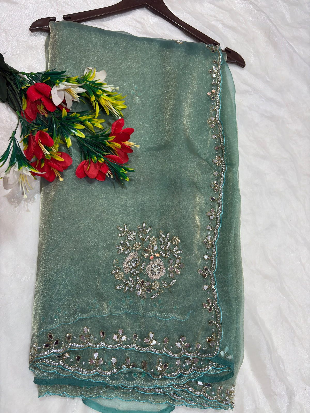 Sufi tissue designer saree ✨