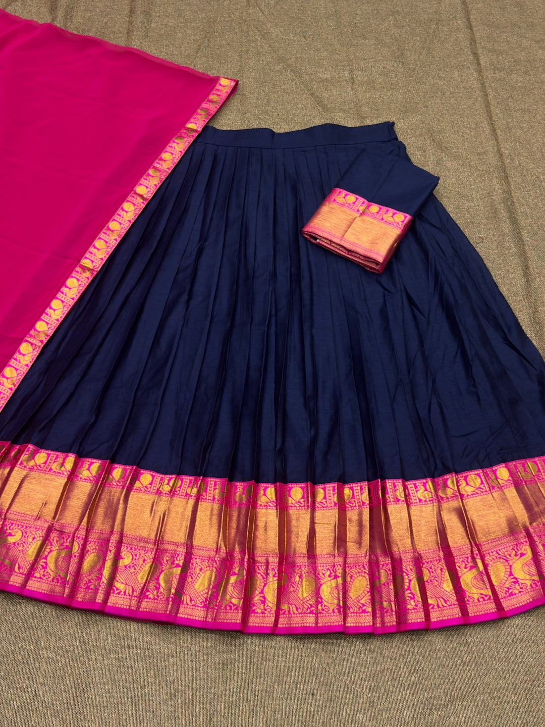 Vintage look kanjivaram silk lehengas