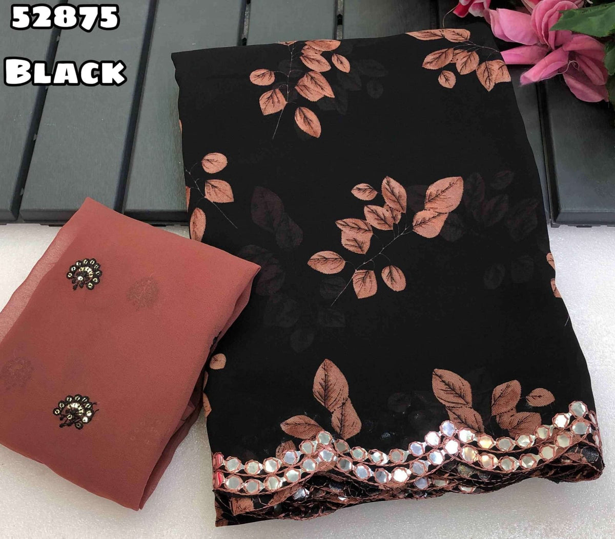 Soft shiffon Floral 🌺 print saree ✨