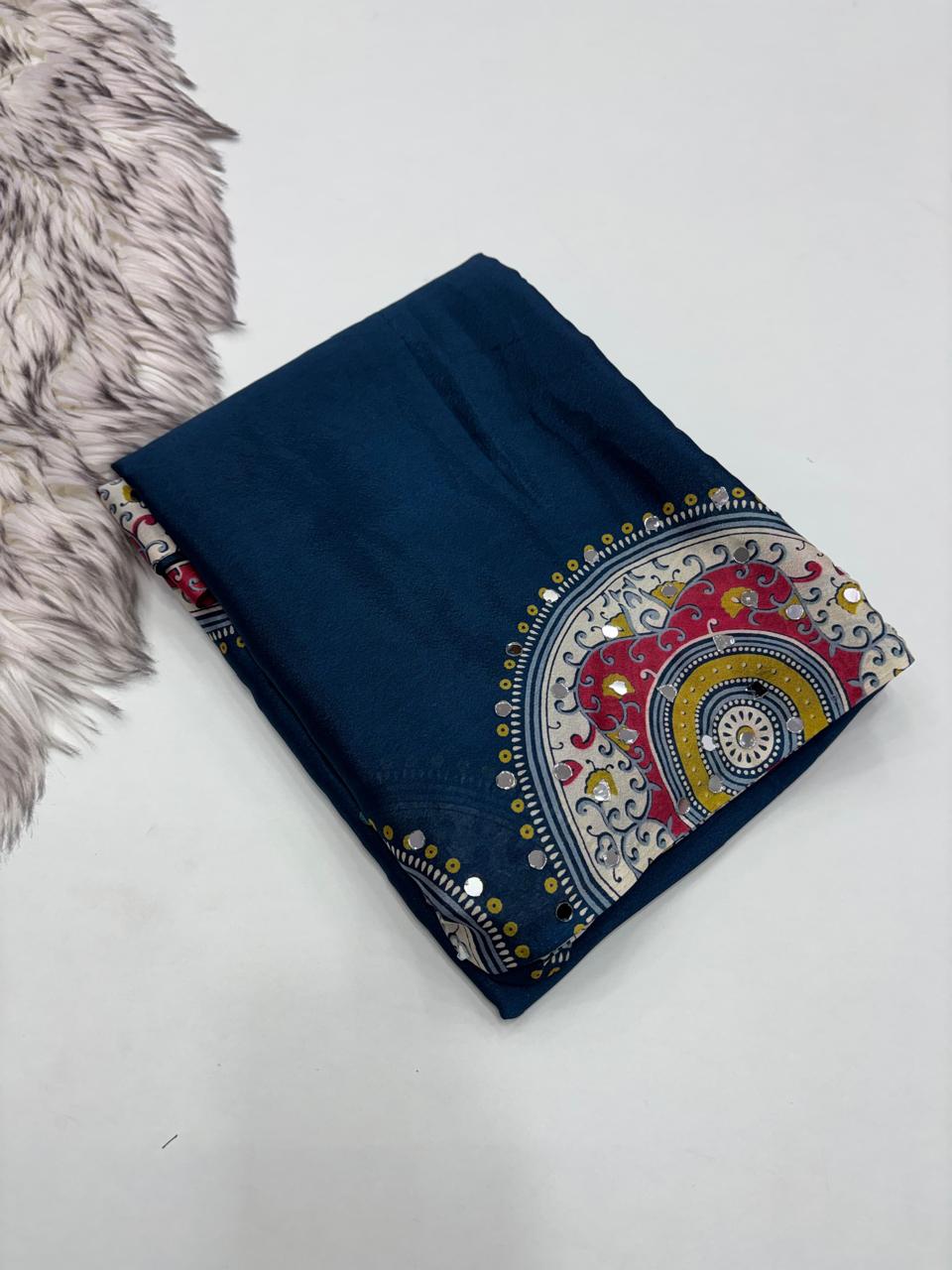 Pure Arjakh Sartin viscous silk saree
