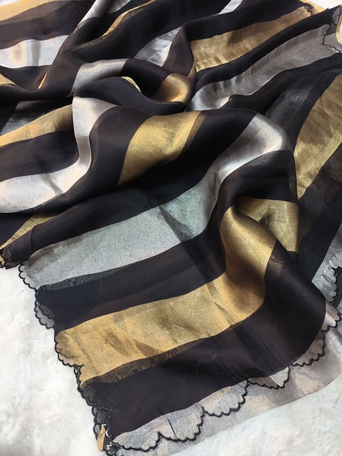 Georgette tissue silk saree