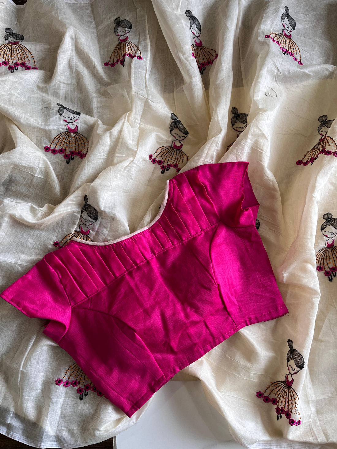 Baby doll chanderi cotton saree