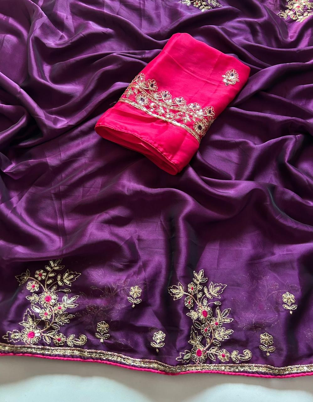 Celebrity inspired soft rangoli silk saree