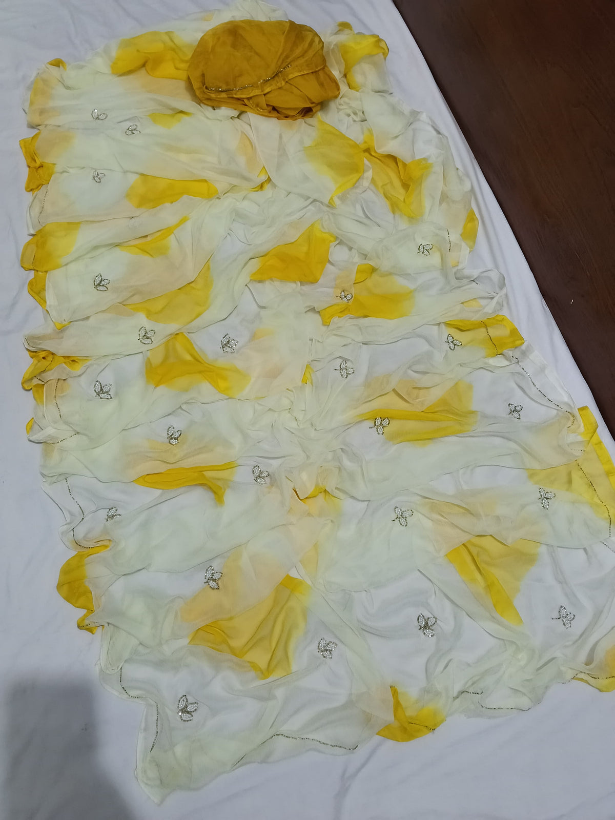 HALF PURE SHIFFON SAREE