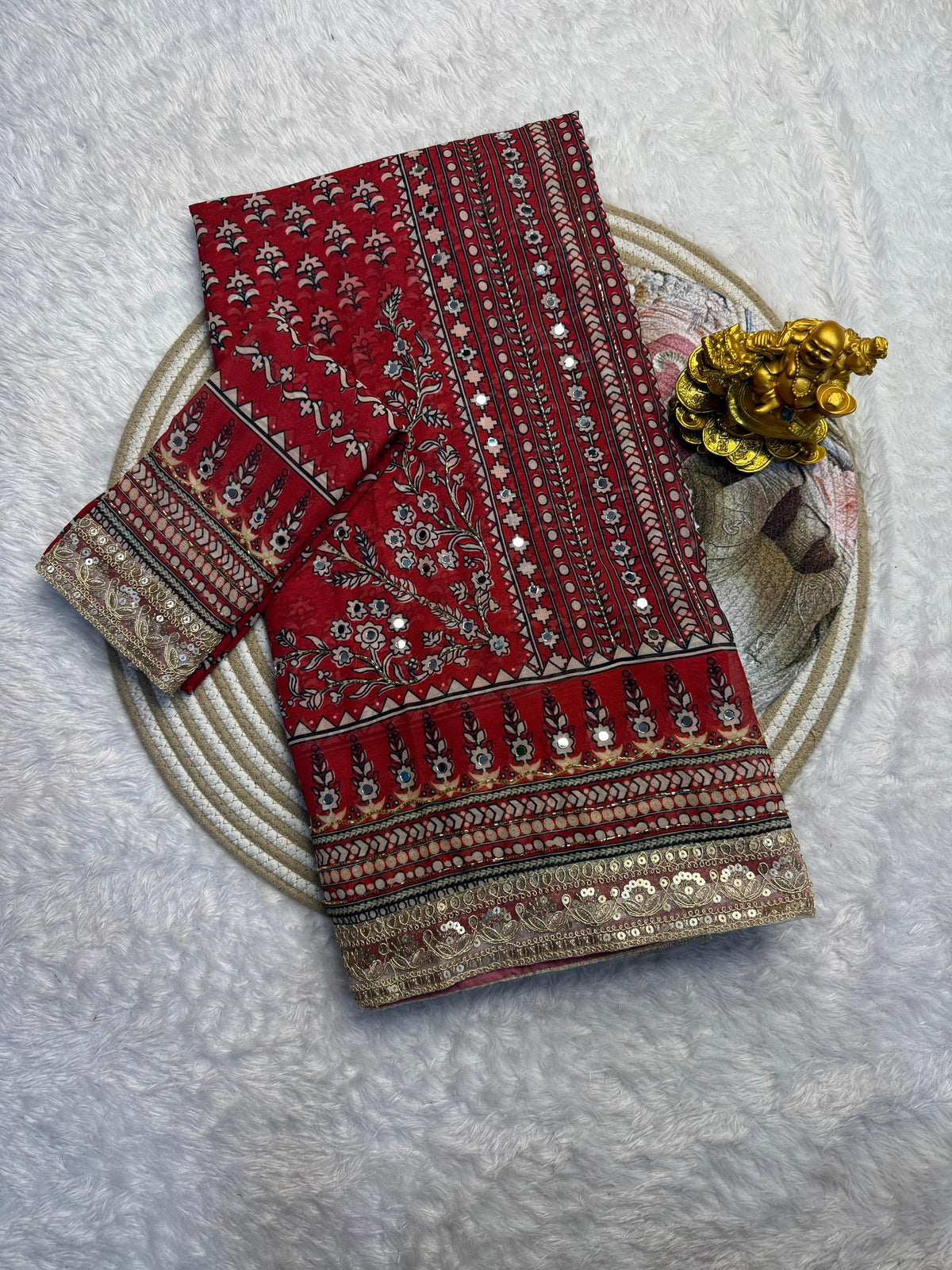 Fox georgette designer saree