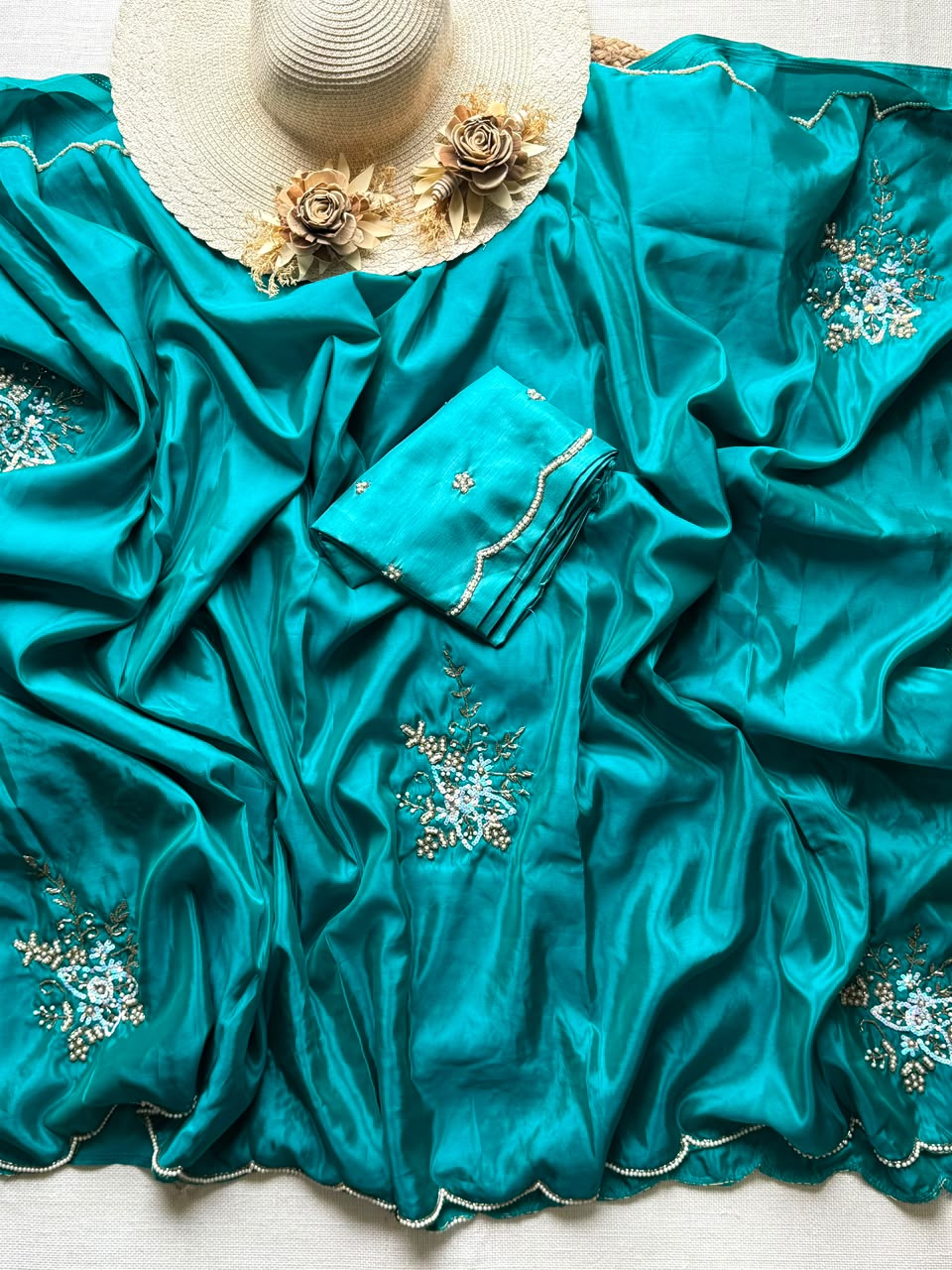 H.o silk designer saree ✨
