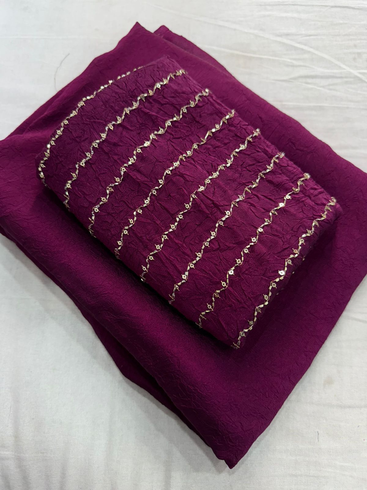 Rangoli crush saree