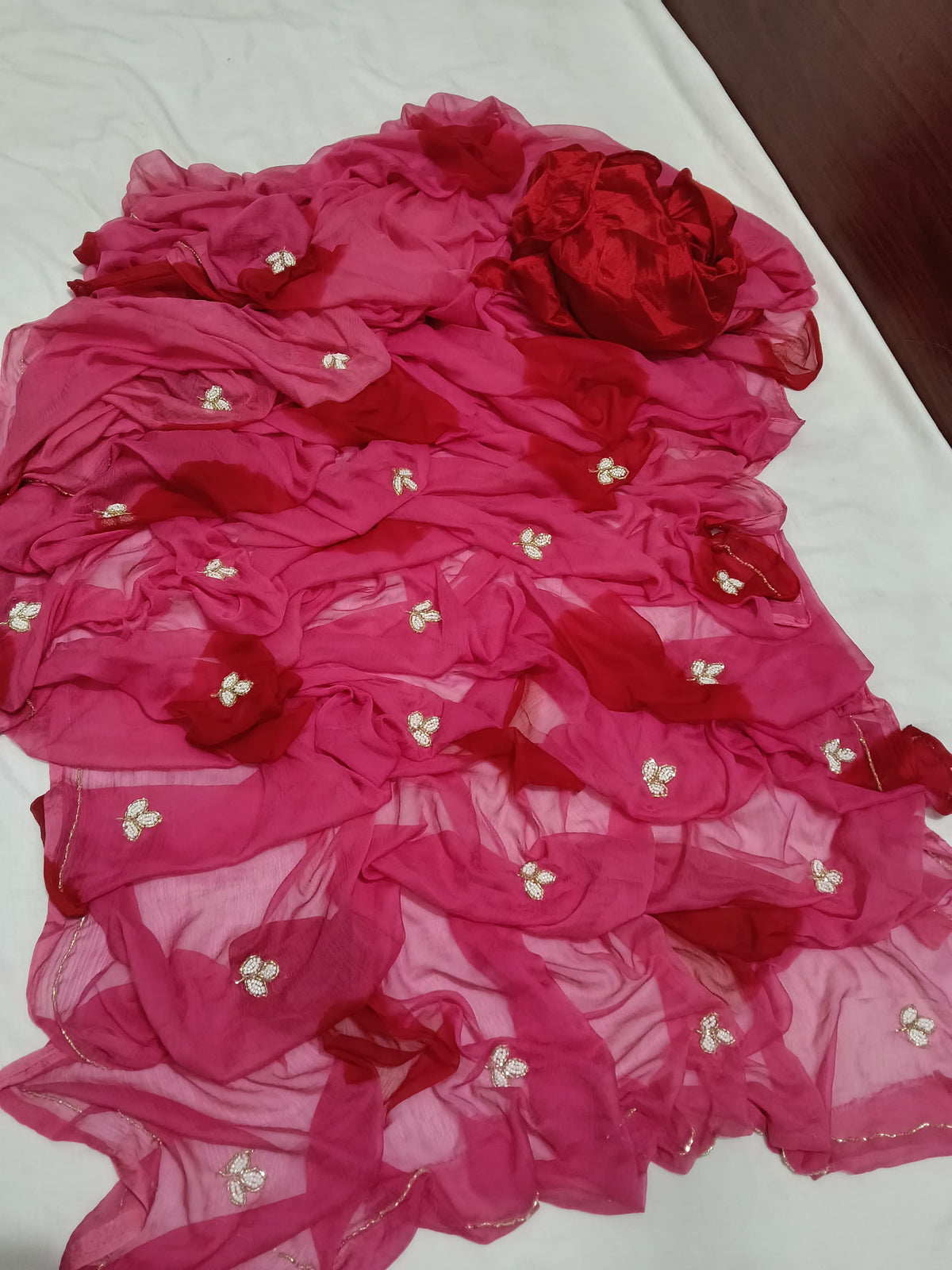 HALF PURE SHIFFON SAREE