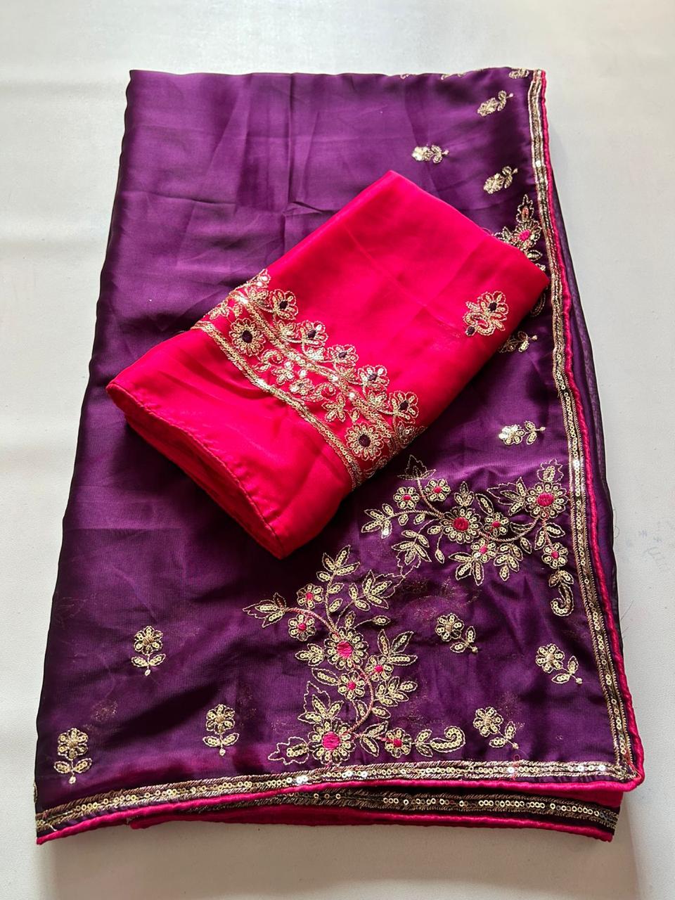 Celebrity inspired soft rangoli silk saree