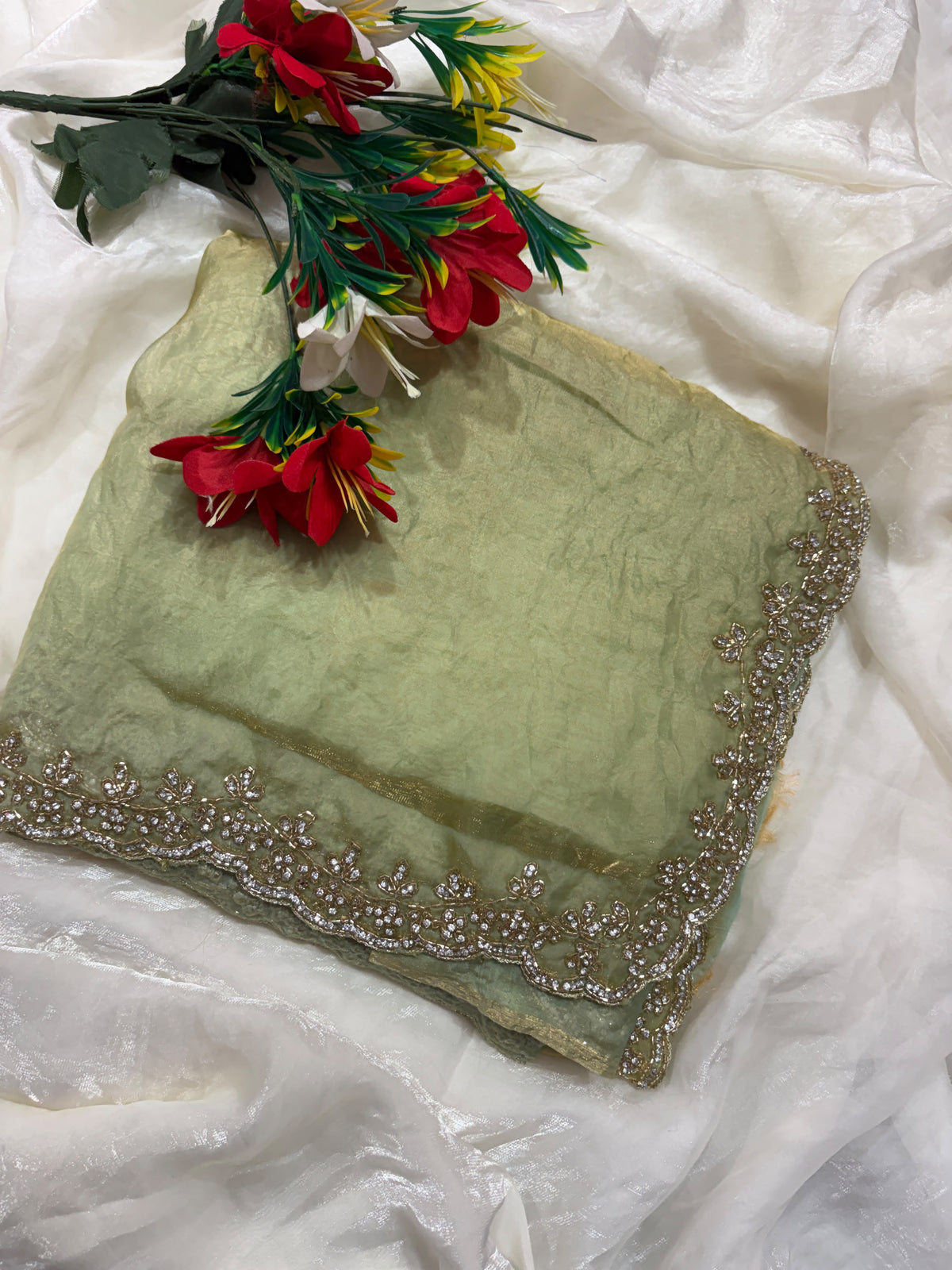 Space silk designer saree ✨