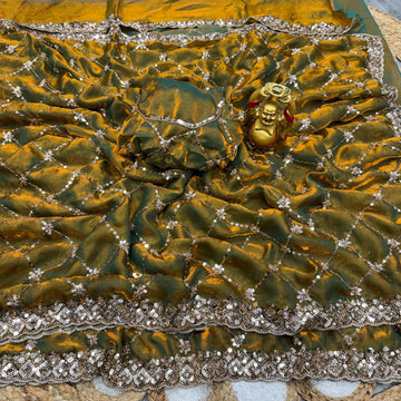 Grand party wear beeds work saree ✨