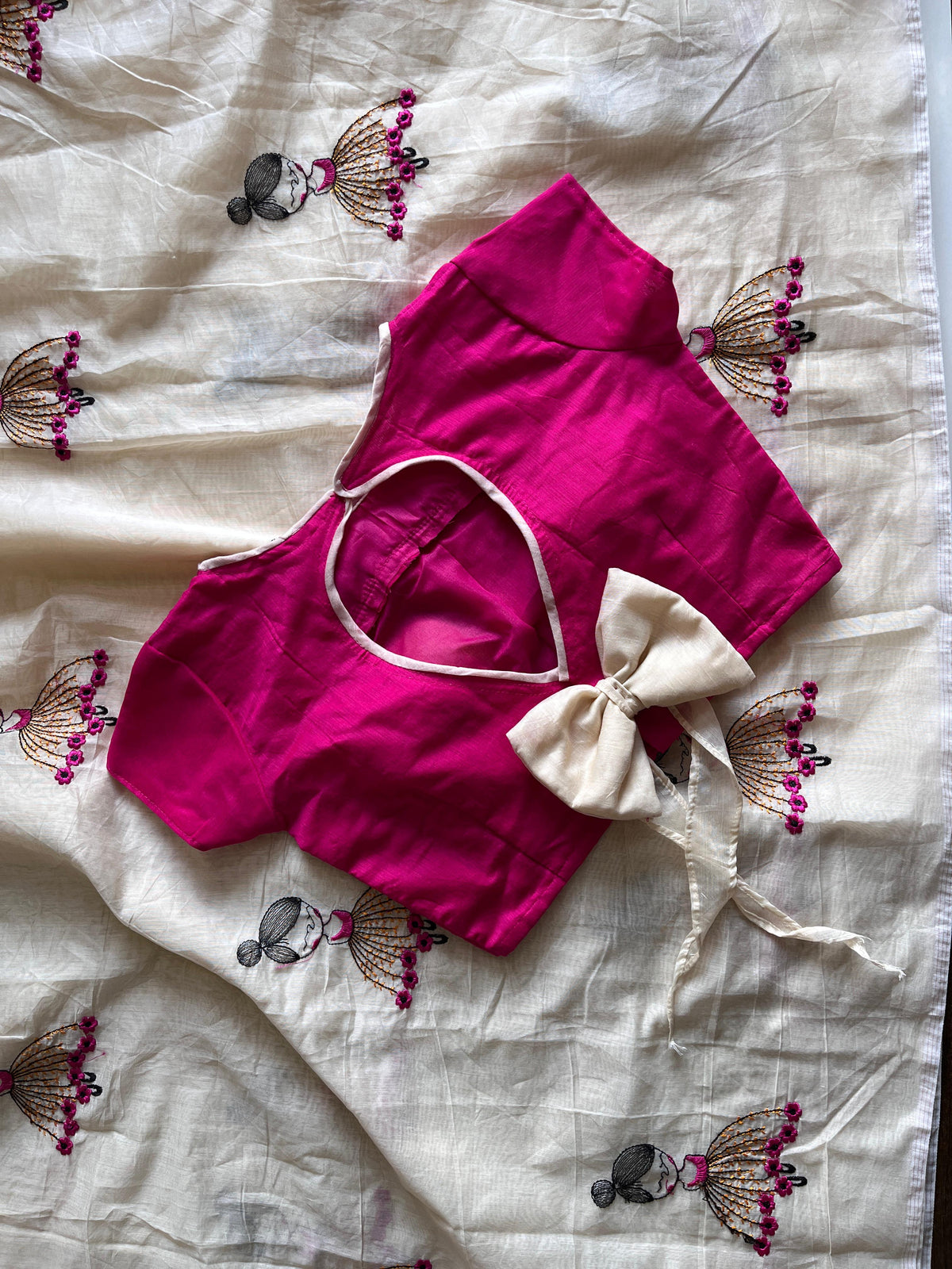 Baby doll chanderi cotton saree