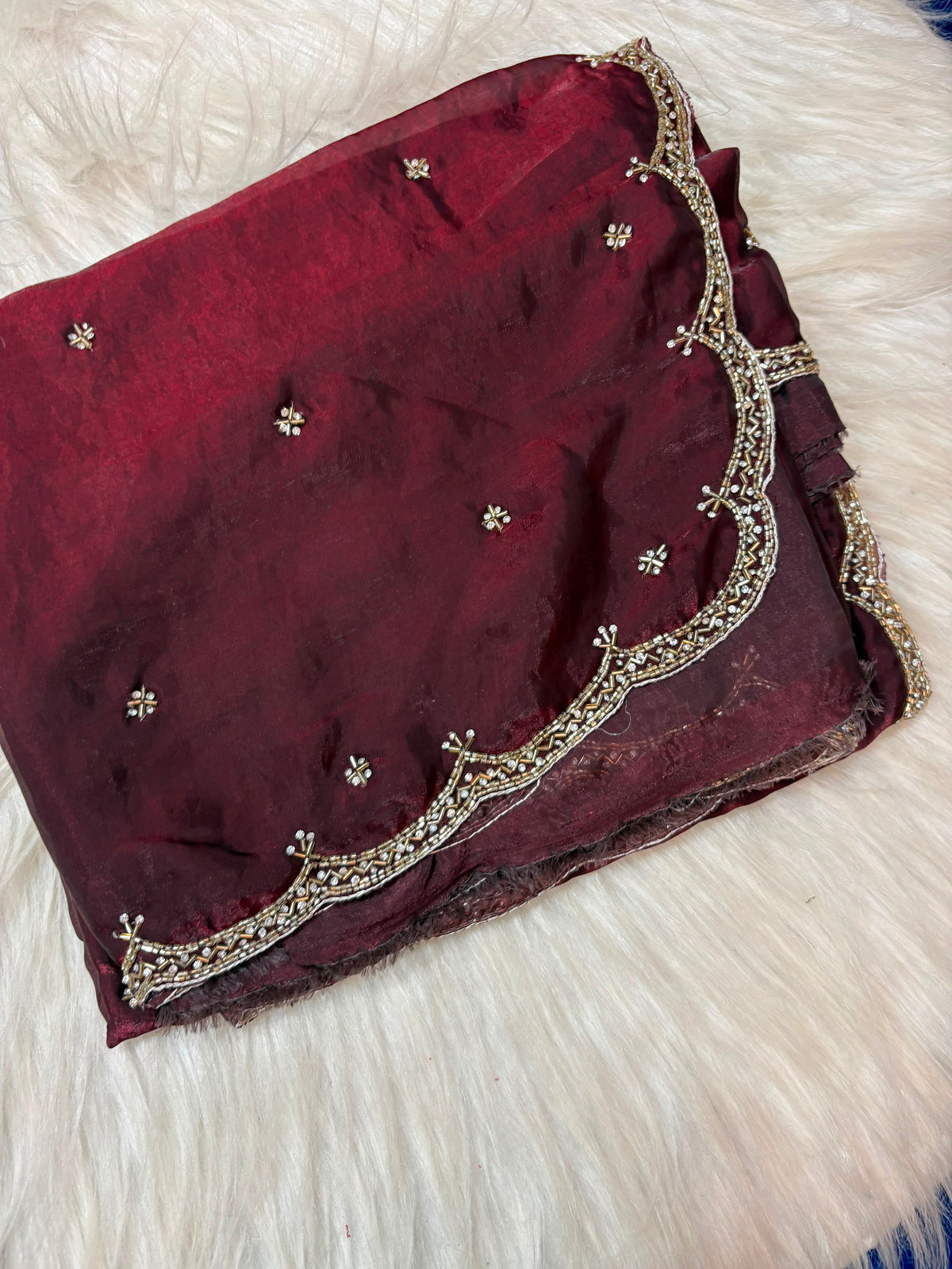 Space silk single line saree