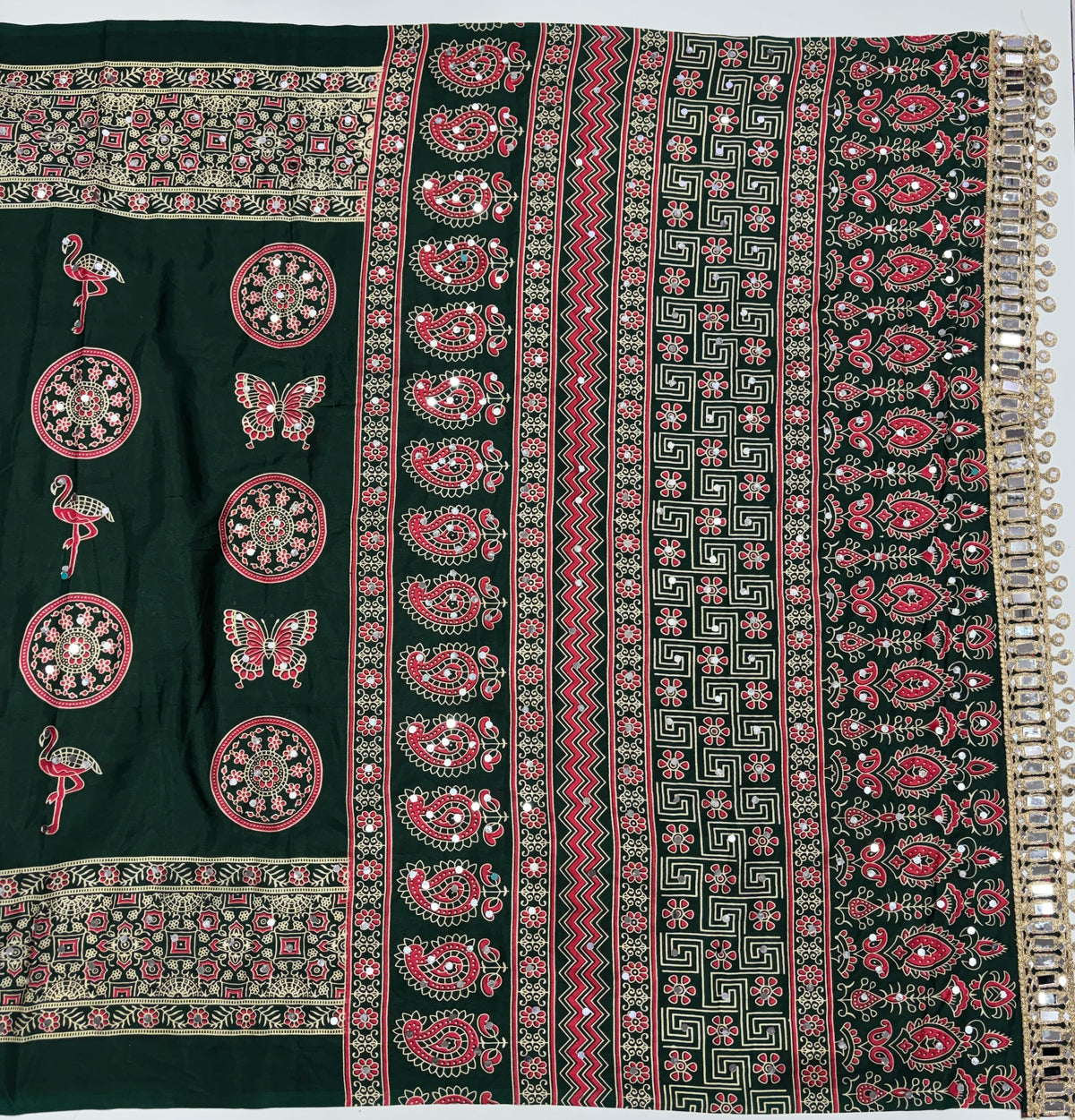 Azrak pattern swan 🦢 design saree ✨