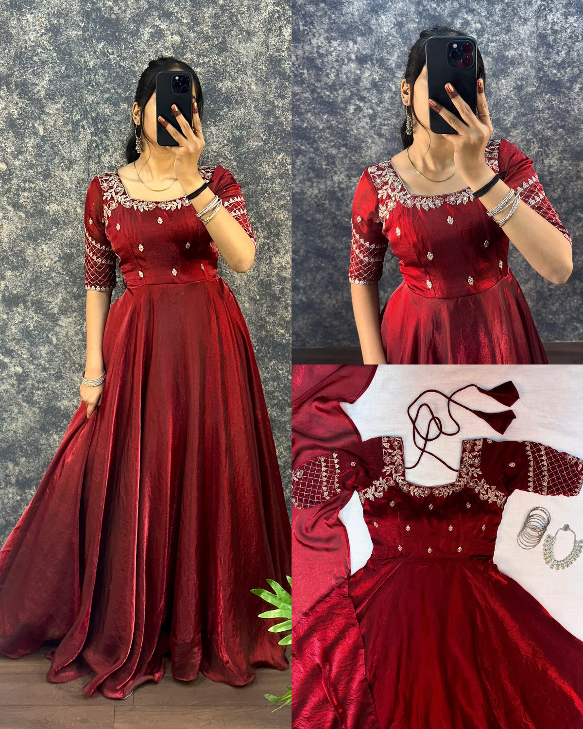 Sequence gown with duppata ✨