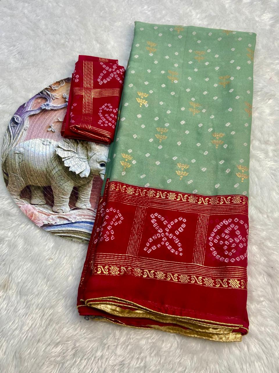 Heavy malai design saree