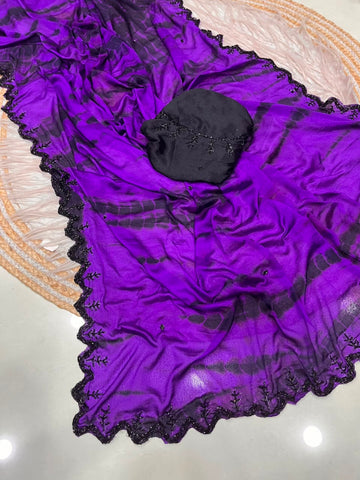 Dyeable chinnon saree✨