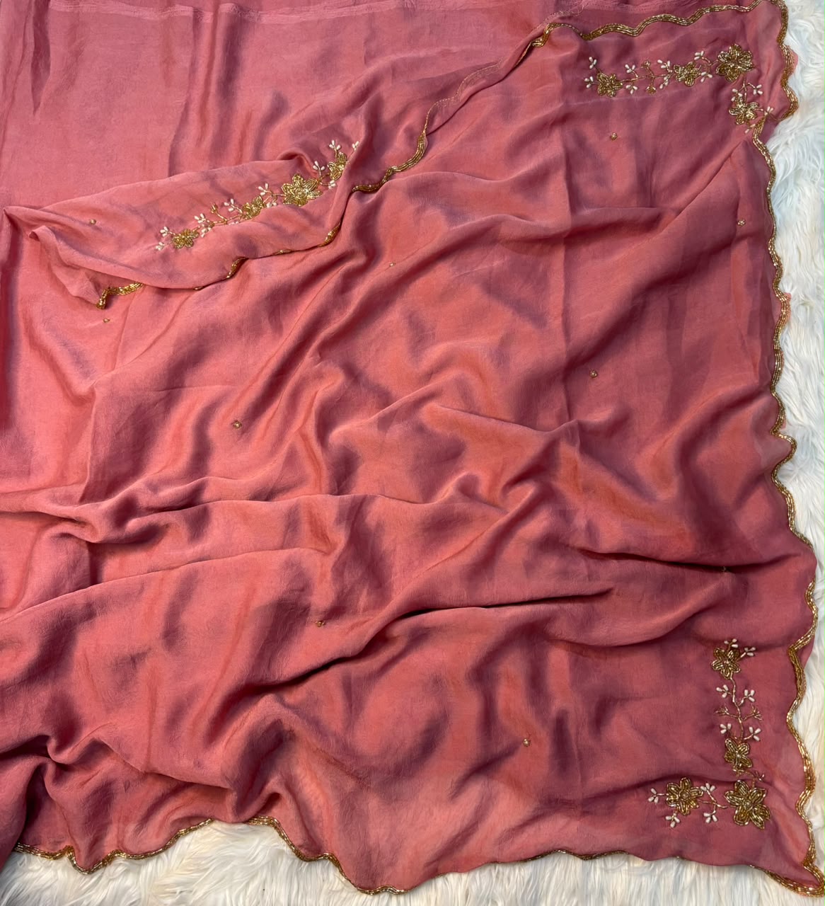 Premium rangoli crush silk designer saree ✨