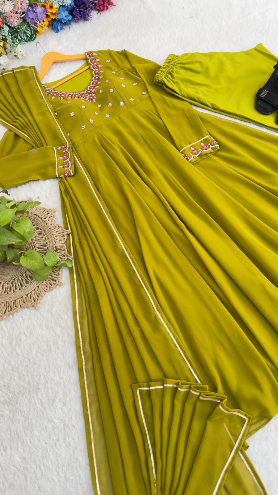 Fox georgette gown
